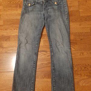 Marciano Blue jeans. Gold buttons. Low rise. straight cut. Size 26